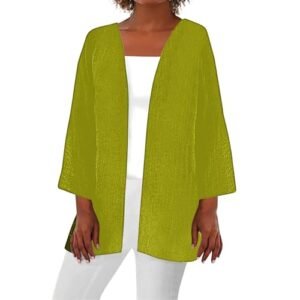 ‎womens Sweaters AG Lightweight Cardigans for Women 2024 3/4 Sleeve Kimono Cardigan Tops Summer Open Front Blouse Casual Plus Size Shirt Ag-1