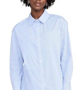 womens Tops, Tees & Blouses AG AG Adriano Goldschmied Women's Addison Shirt Stripe Mix