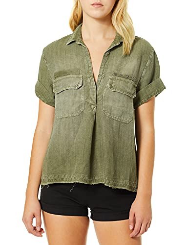 womens Tops, Tees & Blouses AG AG Adriano Goldschmied Women's Anson Top Sulfur Cli
