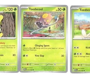 Toedscruel 017/182 - Paradox Rift - Pokemon 3 Card Lot Pokemon Collectible Card Games