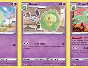 Pokemon Trading Cards Reuniclus 78/195- Silver Tempest - Pokemon Evolution Card Set - Rare 3 Card Lot