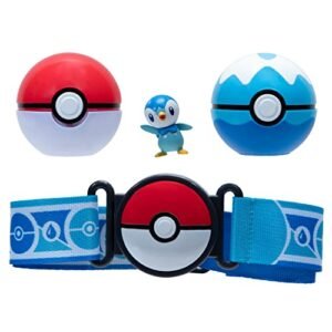 Pokémon - Clip 'N' Go Poke Ball Belt Set - Poké Ball & Dive Ball and Piplup Pokemon Playsets