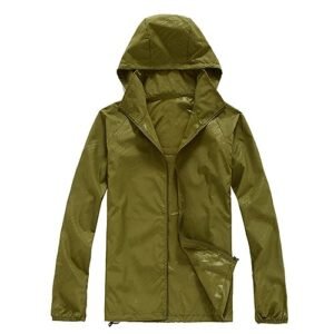 Yellow Raincoat Women Waterproof Lightweight Rain Jacket, Long Sleeve Zipper Casual Breathable Cycling Women Light Ag ‎Women Coats, Jackets & Vests AG