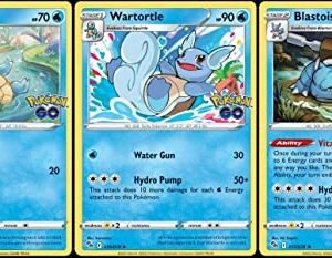 Action Figures Pokemon Blastoise 017/078 - Pokemon Go - Foil - Evolution Card Lot - Wartortle Squirtle