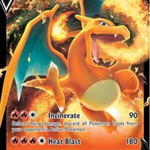 Collectible Card Games Pokemon Charizard V 017/172 Brilliant Stars - Ultra Rare Pokemon Card - Holo Foil