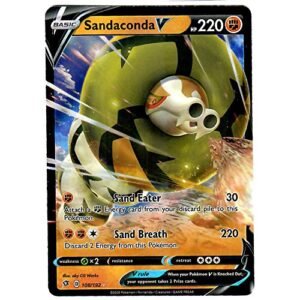 Pokemon Sandaconda V 108/192 - Ultra Rare - Pokemon Sword and Shield Rebel Clash Action Figures