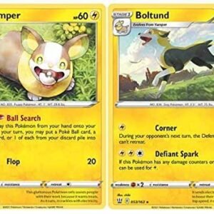 Boltund 053/163 - Battle Styles - Pokemon Evolution 2 Card Lot - Stage 1 - Yamper Pokemon Collectible Card Games