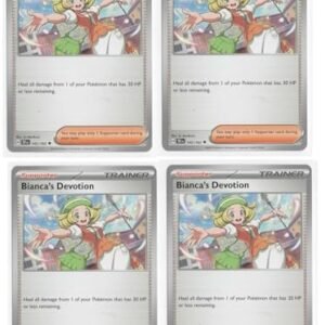 Collectible Card Games Pokemon Bianca's Devotion 142/162 Temporal Forces Pokemon Trainer Card Set x4 – Playset
