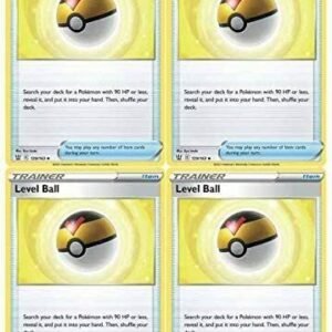 Level Ball 129/163 - Battle Styles Pokémon Trainer Card X4 Playset 4X Pokemon Playsets