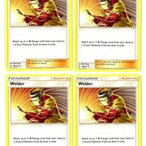 Welder 189/214 - Unbroken Bonds - Pokemon Trainer Supporter Card Set Playset X4 Pokemon Playsets