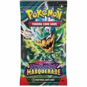 Twilight Masquerade – Single Pokemon Booster Pack – Sealed – 10 Cards Collectible Card Games Pokemon