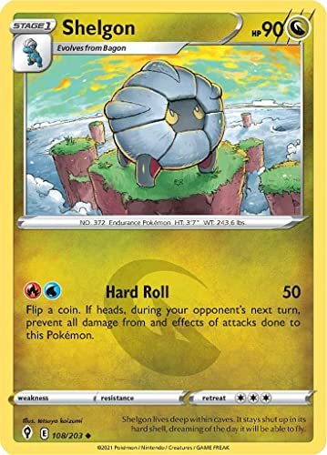 Shelgon - 108/203 - Uncommon - Sword & Shield - Evolving Skies Pokemon Collectible Card Games
