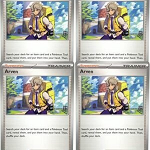 Arven 166/198 - Scarlet & Violet - Pokemon Trainer x4 Card Lot - Playset 4X Pokemon Collectible Card Games