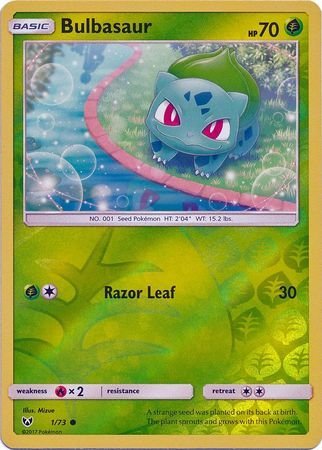 Collectible Card Games Pokemon Bulbasaur - 1/73 - Common - Reverse Holo