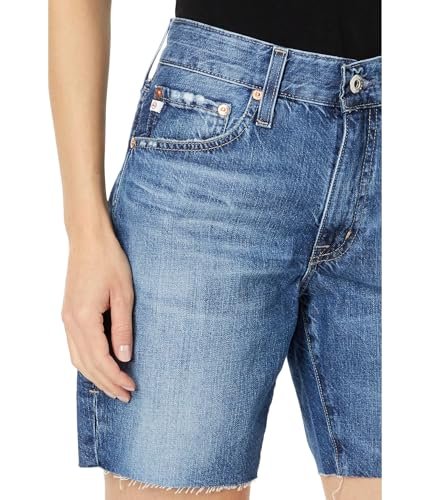 womens Shorts AG AG Adriano Goldschmied Women's Ex-Boyfriend High Rise Slouchy Short 15 Years R