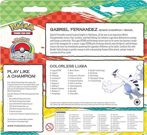 2023 Pokemon TCG World Championships Deck – Gabriel Fernandez … Multicolor Pokemon Collectible Card Games