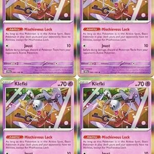 Klefki 096/198 - Scarlet & Violet - Pokemon Card Lot - x4 Playset Pokemon Playsets