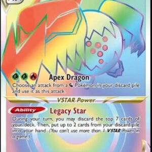 Regidrago Vstar 201/195- Silver Tempest - Full Art Rainbow - Pokemon Secret Rare Pokemon Collectible Card Games