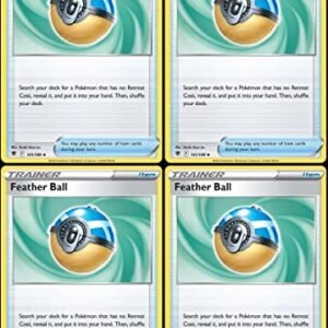 Playsets Pokemon Feather Ball 141/189 - Pokemon Astral Radiance Trainer Card Lot - x4 - Playset