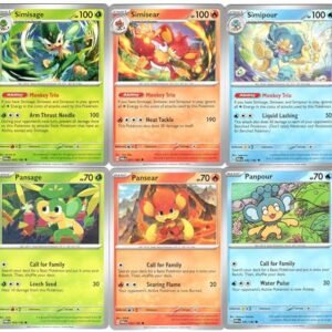 Simisage Simisear Simipour - Paradox Rift - Pokemon 6 Card Lot - 005/182-021/182-042/182 Pokemon Trading Cards