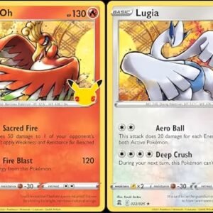 Collectible Card Games Pokemon Lugia & Ho-oh - Pokemon Celebration Card Lot - Legendary Holo Foil - 022/025 & 001/027