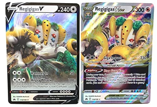 Pokemon Regigigas V & VSTAR - 114/159 - Crown Zenith - Pokemon Ultra Rare Card Lot Trading Cards
