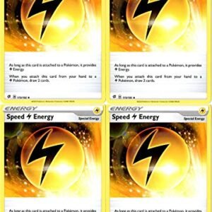 Pokemon - Speed L Energy - Rebel Clash x4 Card Playset - 173/192 Uncommon Pokemon Playsets