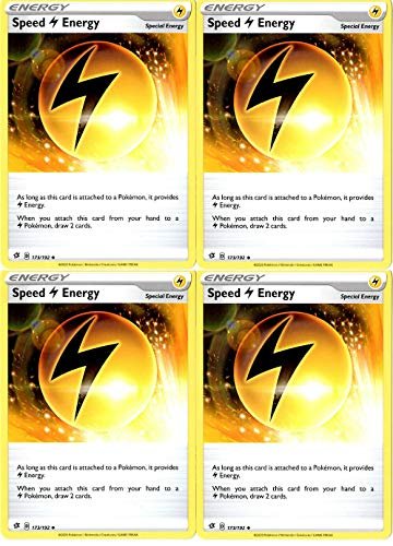 Pokemon - Speed L Energy - Rebel Clash x4 Card Playset - 173/192 Uncommon Pokemon Playsets