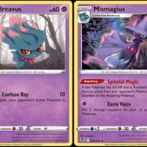 Mismagius 64/195- Silver Tempest - Pokemon Evolution Card Set - Rare 2 Card Lot Pokemon Trading Cards