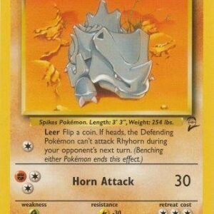 Rhyhorn - 90/130 - Common - Unlimited Edition Pokemon Trading Cards