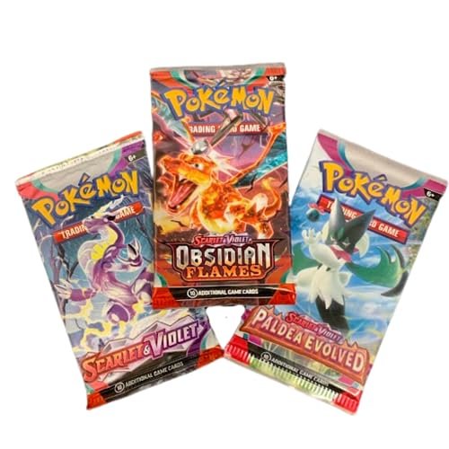 Pokemon Trading Card Game Scarlet & Violet | Random Sealed 3 Booster Pack Lot | 100% Trusted Authentic Product from Pokemon Collectible Card Games Pokemon