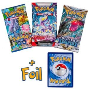 Pokemon Collectible Card Games Pokemon TCG: 3 Booster Packs & 1 Random Foil | Includes 3 Blister Packs of Random Cards & 1 Individually Packed Holofoil Promo Card, 097712556710 3 Boosters