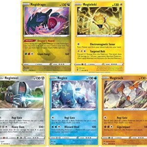 Trading Cards Pokemon Regidrago Regieleki Registeel Regice Regirock - Astral Radiance - Rare Pokemon Legendary Card Lot 118/189-051/189-037/189-075/189-108/189