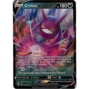 Pokemon Trading Cards Crobat V - 104/189 - Ultra Rare Sword & Shield Darkness Ablaze Singles