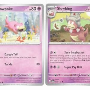 Slowking 058/142 - Stellar Crown Pokemon Card Lot - 2 Card Set Trading Cards Pokemon