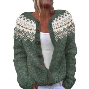 ‎womens Sweaters AG Women's Cardigans Women's Chunky Knit Open Front Sweater Long Sleeve Button Loose Short Cardigan Outerwear Coats Small