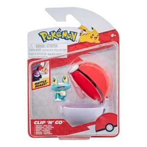 Pokemon Pokémon PKW3133 - Clip'n'Go Poké Balls - Froxy & Pokéball, Official Pokéball with 5 cm Figure Froxy Fantastic Creatures