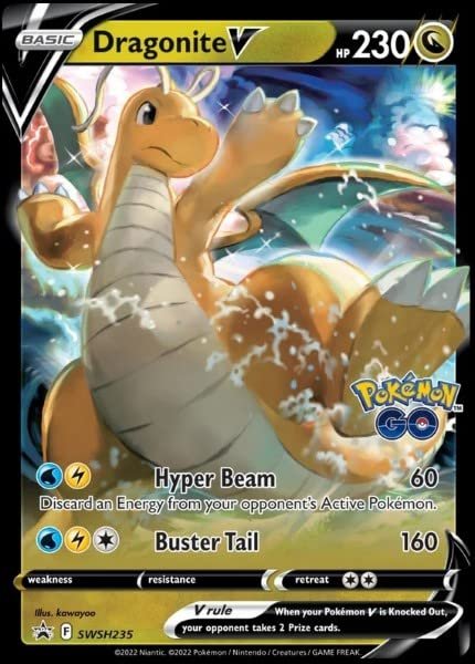 Collectible Card Games Pokemon Pokemon - Dragonite V -SWSH235 - Black Star Promo - Pokemon Go