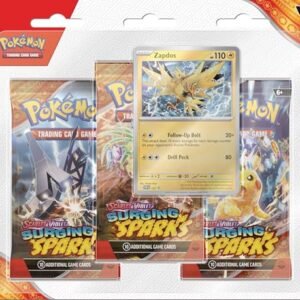 Pokemon Pokemon TCG: Scarlet & Violet - Surging Sparks Three-Booster Zapdos Collectible Card Games