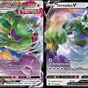 Pokemon Tornadus Vmax & V - 125/163 - Chilling Reign - Pokemon Card Lot Collectible Card Games
