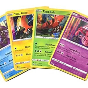 Tapu Lele- Tapu Koko - Tapu Bulu - Tapu Fini - Legendary Pokémon Card Set 061/189 Crown Zenith - Chilling Reign Pokemon Trading Cards