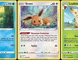 Leafeon 013/189 & Glaceon 038/189 - Astral Radiance - Rare Pokemon Evolution Card Lot - Eevee Eeveelution 3 Card Set Trading Cards Pokemon