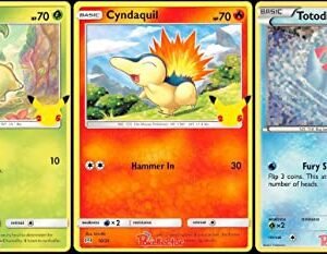 Chikorita Cyndaquil Totodile - 25th Anniversary McDonald's Exclusive Promo Lot - 3 Card Set - Johto Starters Pokemon Collectible Card Games