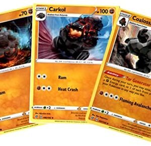 Action Figures Pokemon Coalossal - 107/192 - Rebel Clash - Pokemon Evolution 3 Card Lot - Carkol Rolycoly