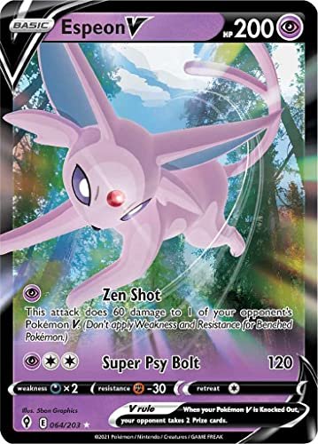 Collectible Card Games Pokemon Espeon V - 064/203 - Ultra Rare - Sword & Shield - Evolving Skies