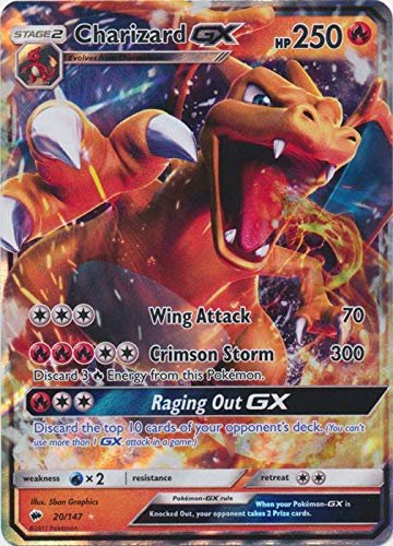 Charizard GX - 20/147 - Ultra Rare Collectible Card Games Pokemon