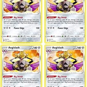 Pokemon Playsets Pokemon - Aegislash - Rebel Clash x4 Card Playset - 135/192 Rare