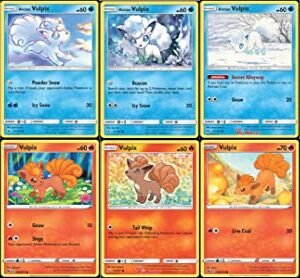 Action Figures Pokemon Alolan Vulpix & Vulpix - Pokemon 10 Card Lot Team Up Evolution Lost Thunder