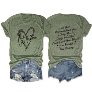 womens Tops, Tees & Blouses AG Women's Summer Tops Ag XXL Shirts for Women Casual Loose Fit Let Them Misunderstand You Tee Shirs Inspirational V Neck Short Sleeve Holiday Pullover Tops Buy Again My