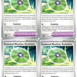 Technical Machine: Evolution 178/182 – Pokemon x4 Card Lot – Paradox Rift – Playset Collectible Card Games Pokemon